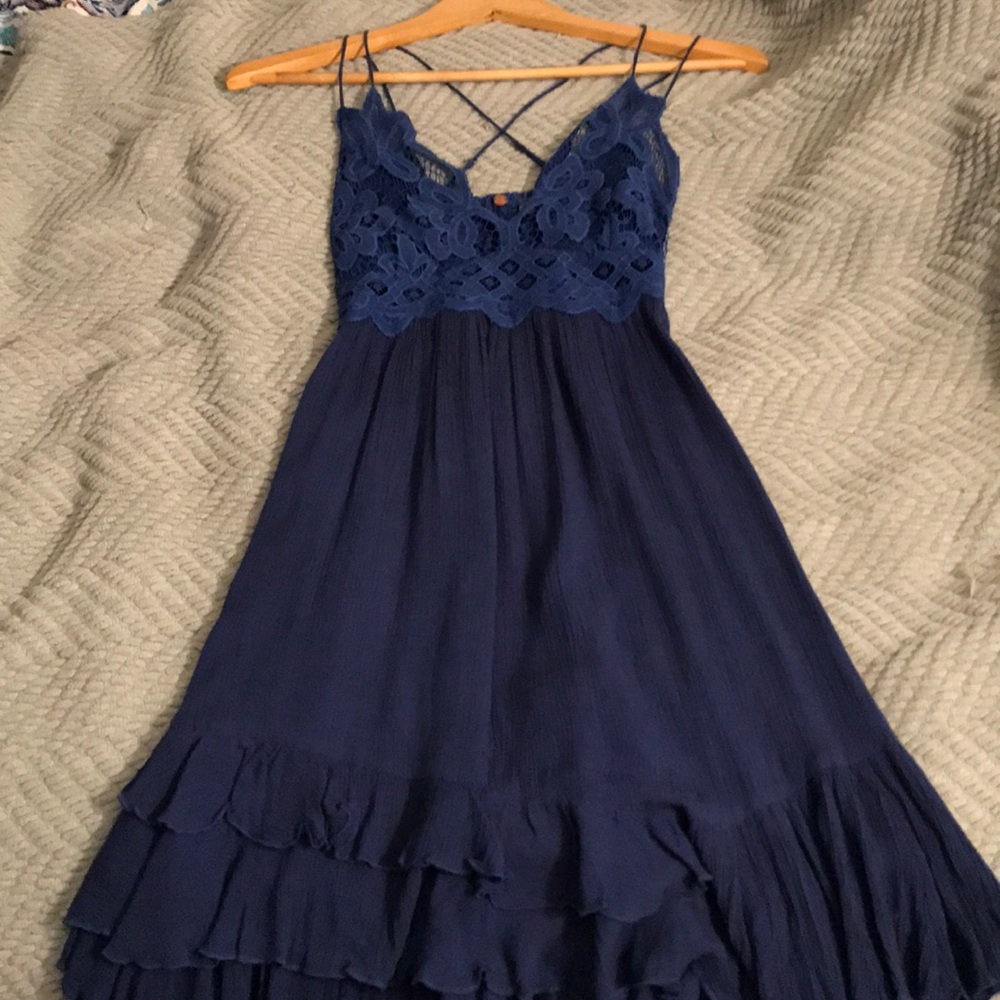 Free People royal blue dress